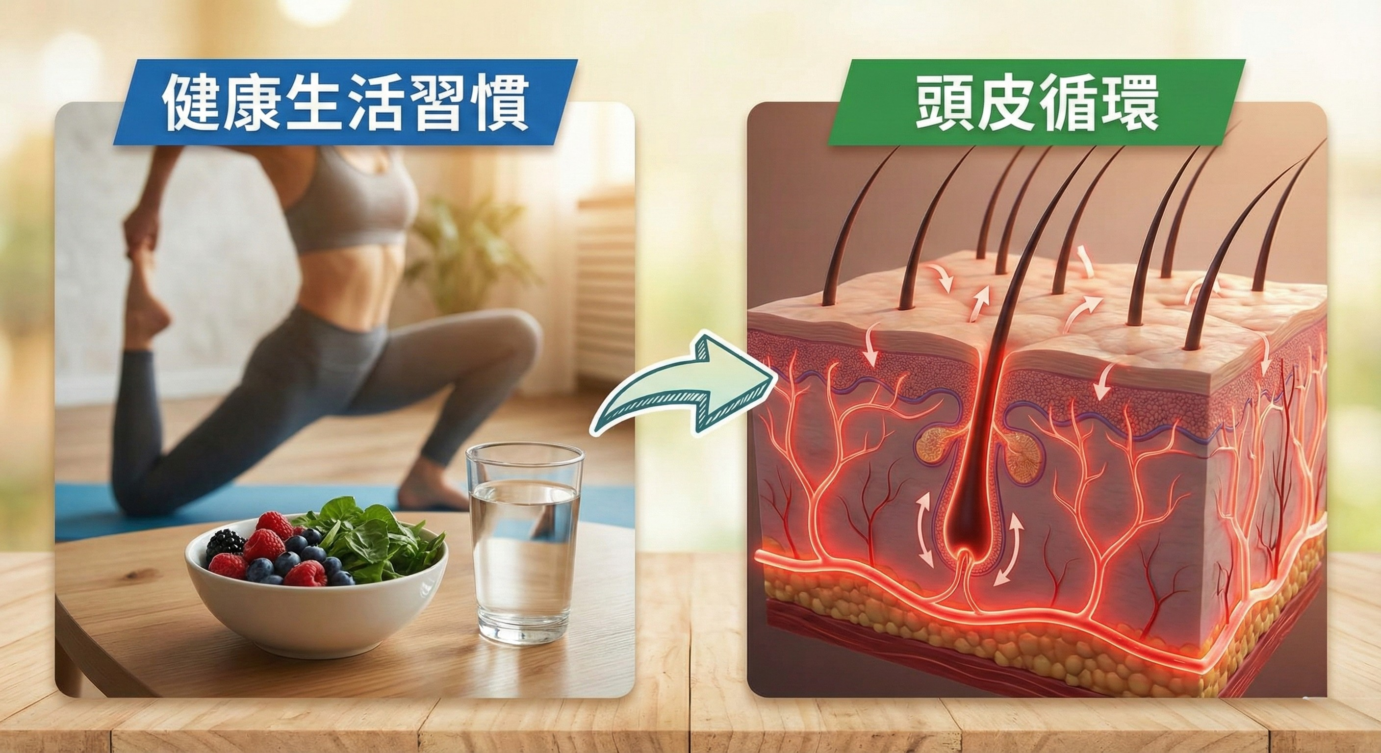 規律作息與運動有助於頭皮健康