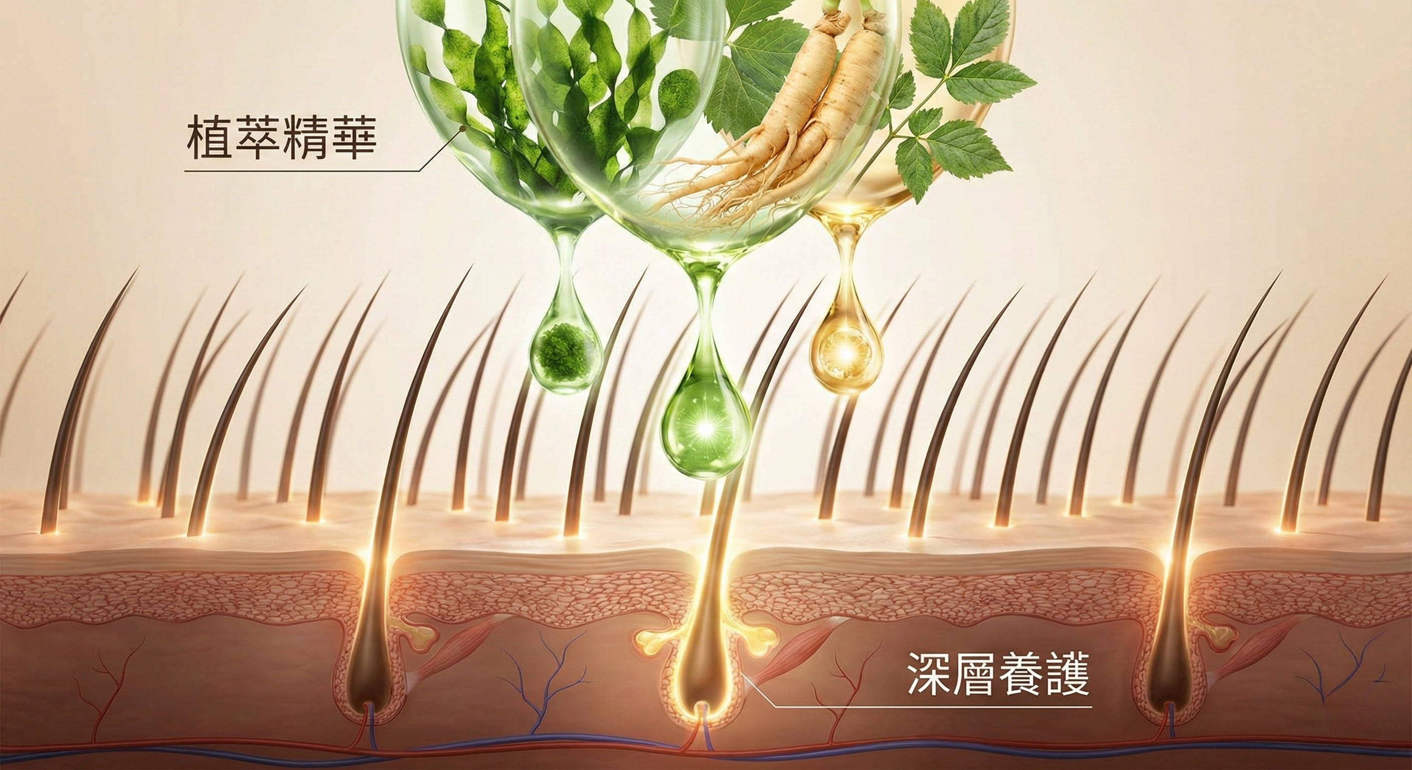 植萃成分有助舒緩敏感頭皮
