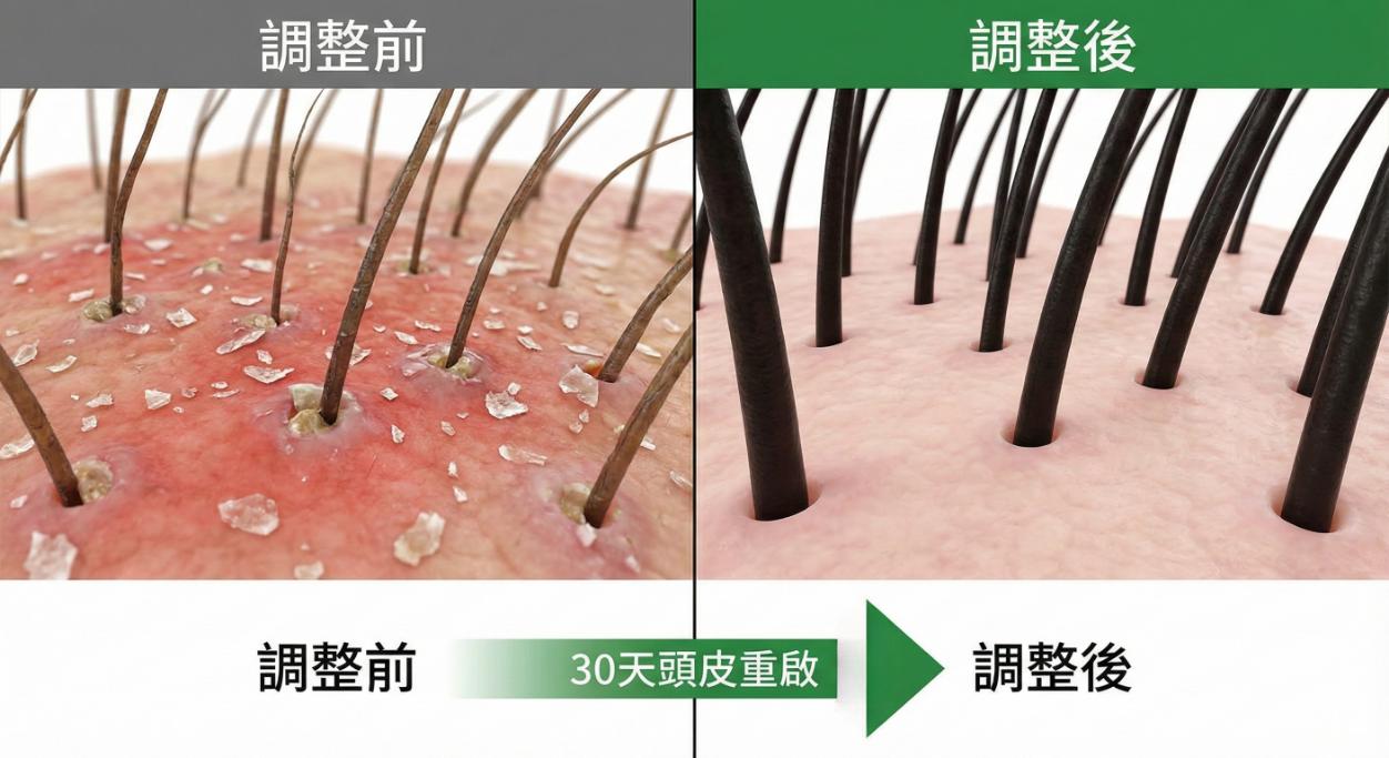 頭皮養護前後狀態對比